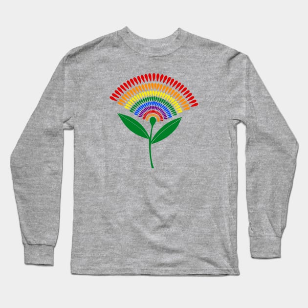 Pridemonth Dandelion LGBTQIA Fun Illustration Long Sleeve T-Shirt by taiche